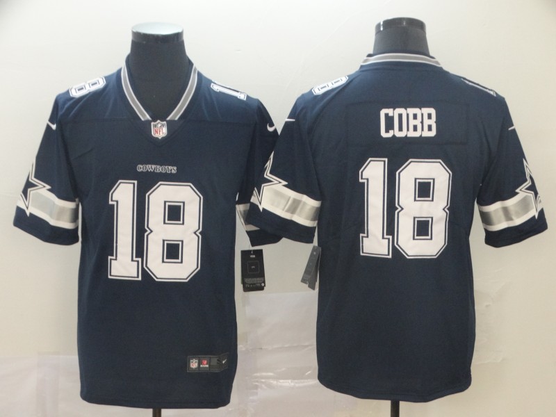 Men's Dallas Cowboys Randall Cobb #18 Navy Jersey